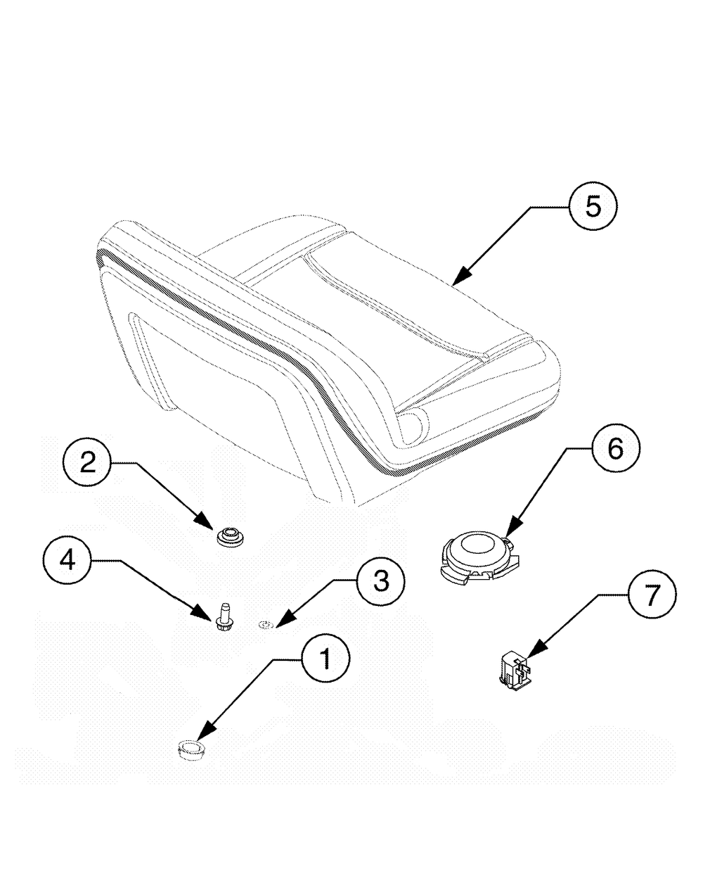 Seat Service Kit 759-04299 Diagram and Parts List for 2518-44 13A208L100-13B288L100 Cub Cadet Lawn Tractor
